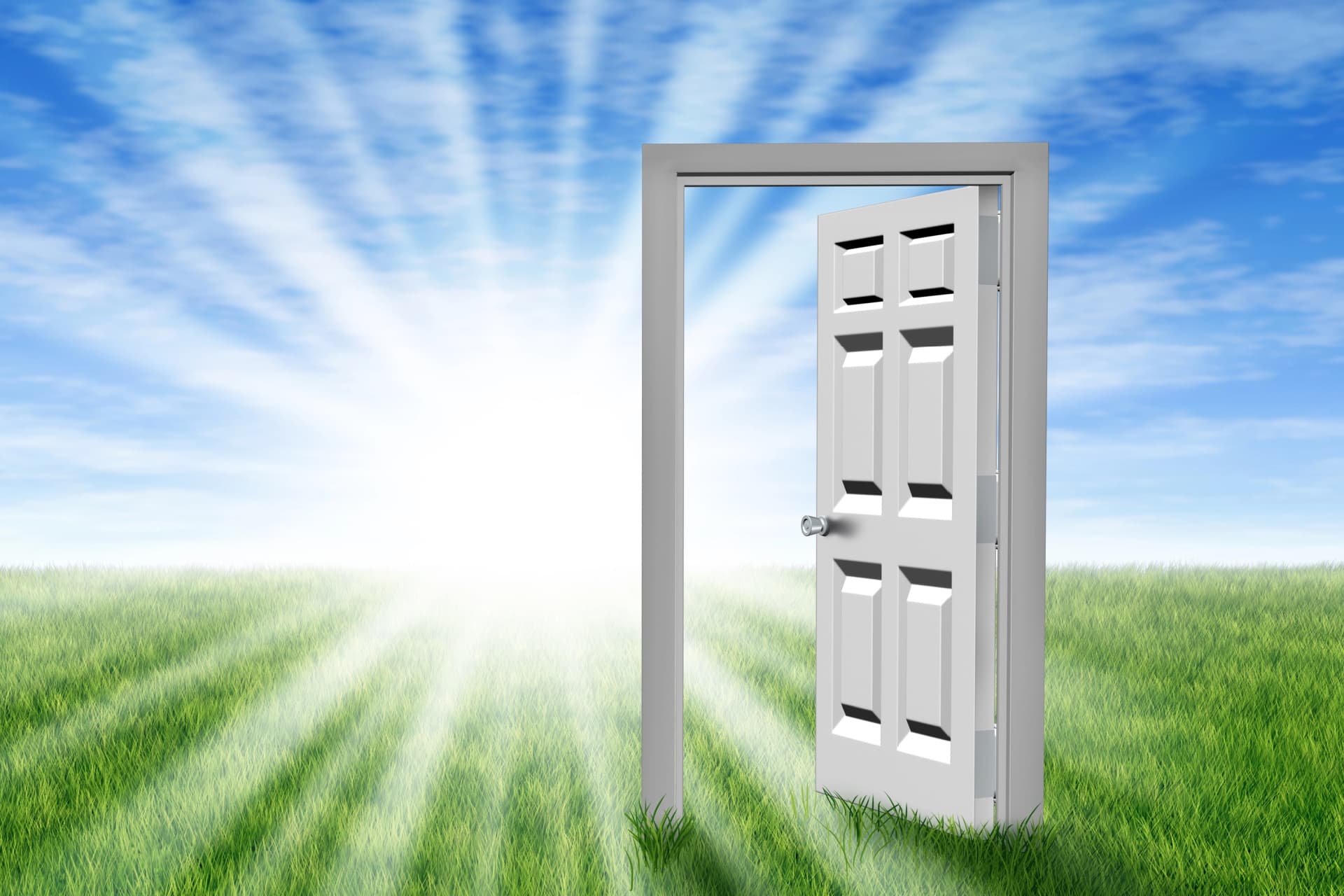 Illustrating an open door with a bright path forward, how a consumer proposal can help Canadians reduce debt payments and regain control of their finances.